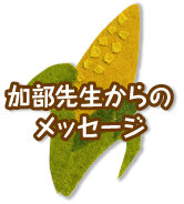 加部先生からのメッセージ